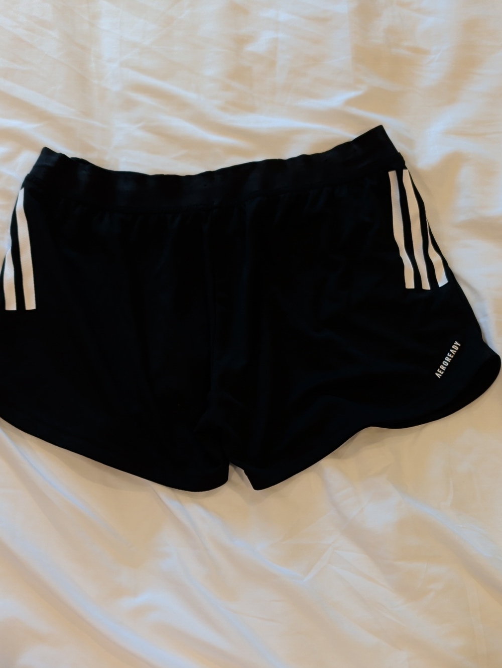 NWT Adidas Black Women's Athletic Shorts with White Stripe Accents Small